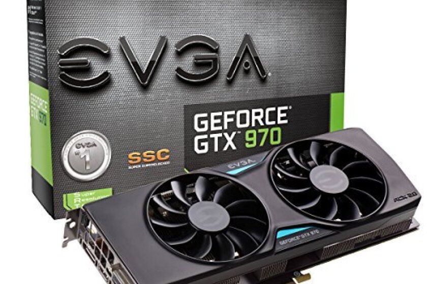 EVGA GeForce GTX 970 SSC ACX 2.0+ 4GB GDDR5 256bit, DVI-I, DVI-D, HDMI, DP SLI Ready Graphics Card