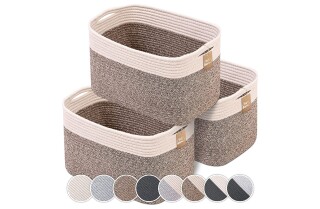 Chat Blanc Fabric Storage Bins