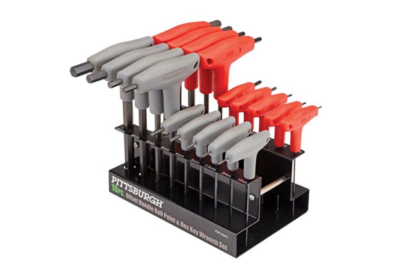 Pittsburg 96645, 18-Piece T-Handle Ball Point and Hex Key Wrench Set