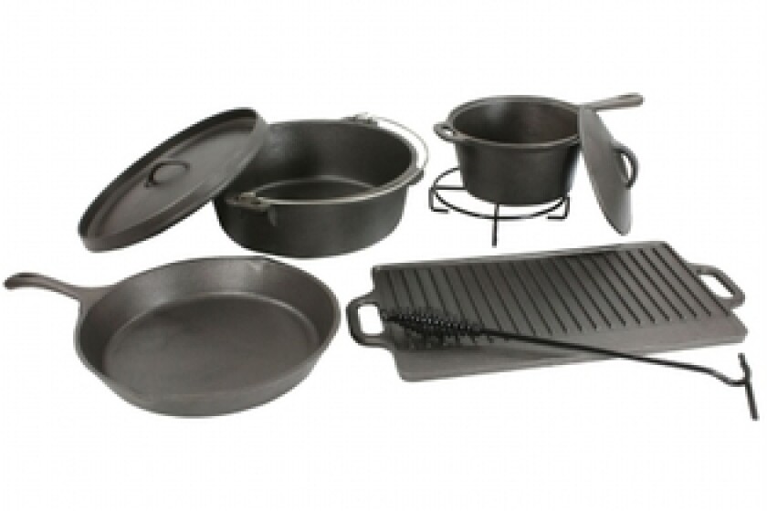 运动员系列CICS8 8块完整的铸铁Cookware Set