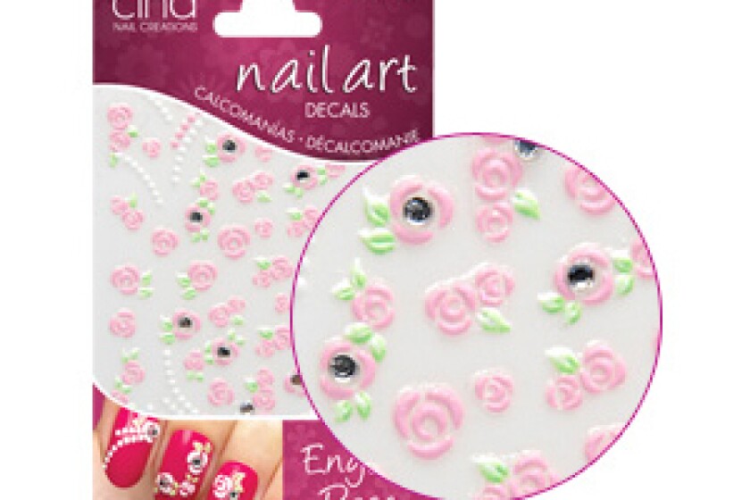 Cinapro Nail Creation 3D Nail Decals in English Rose