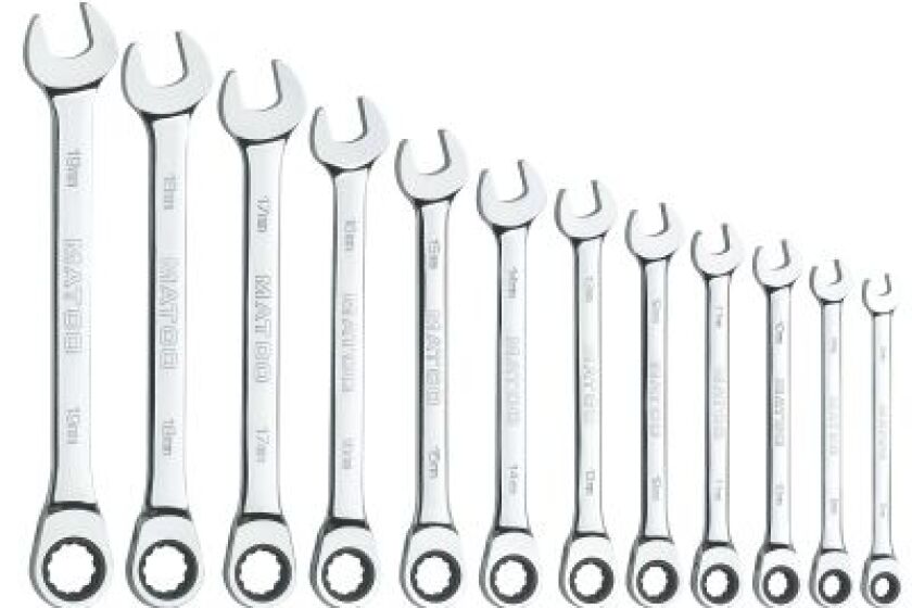 Matco Tools S7GRCM12 Metric Ratcheting Wrench Set