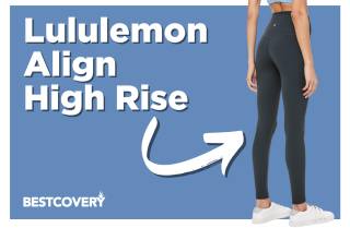 LuluLemon Align Highrise Pant title card with model